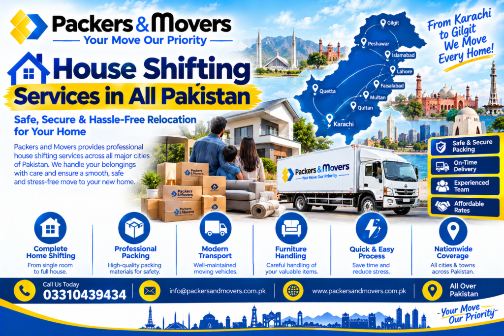 Pakistan House Shifting Services Banner